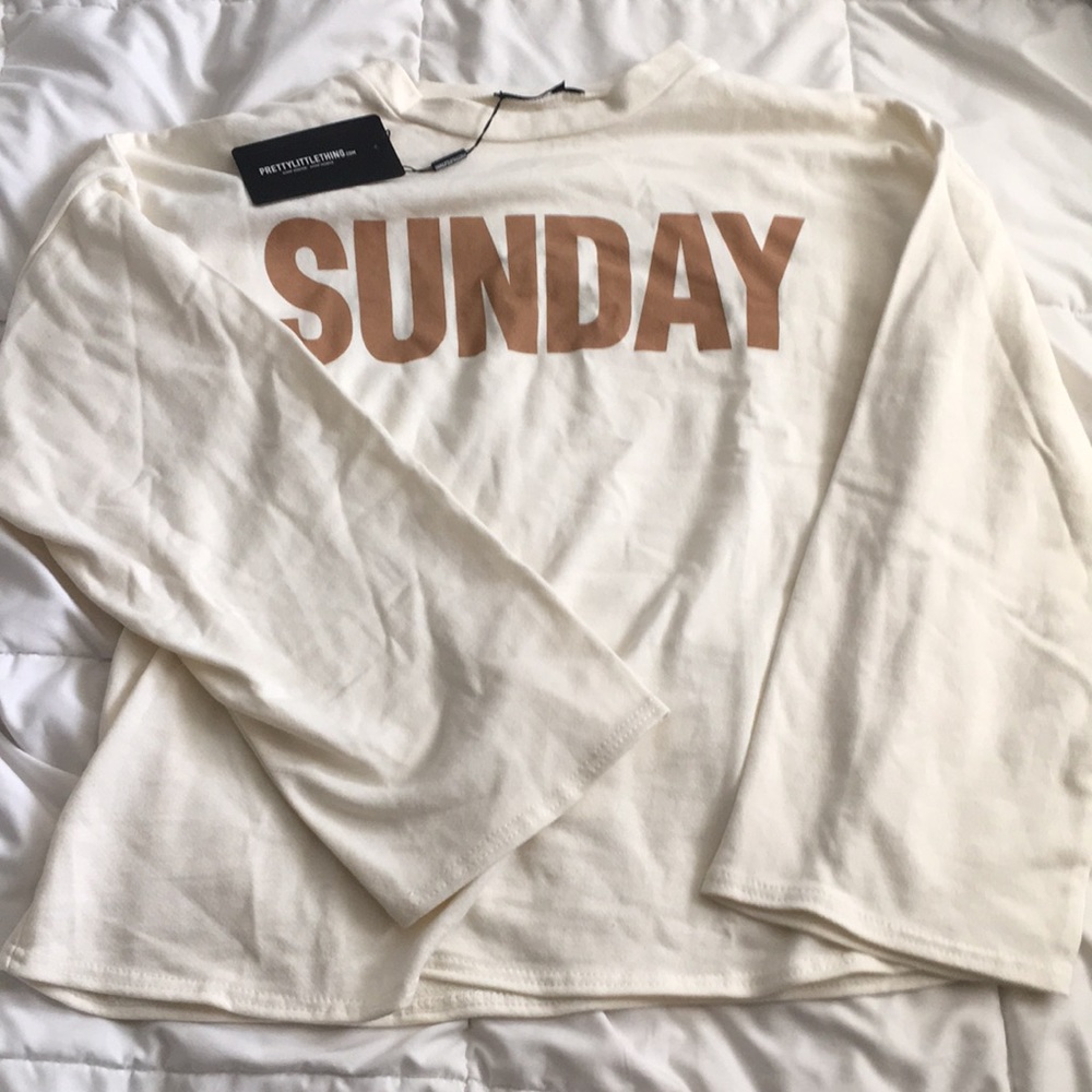 Cream Pretty Little Thing Long Sleeve Sweater 🍂